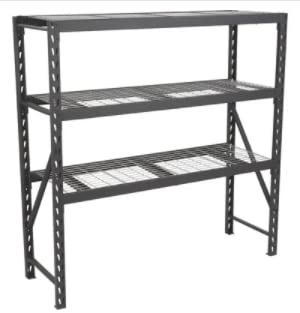 Ironton Industrial Steel Shelving - 72in.W x 24in.D x 72in.H, 3 Shelves