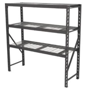 Ironton Industrial Steel Shelving - 72in.W x 24in.D x 72in.H, 3 Shelves