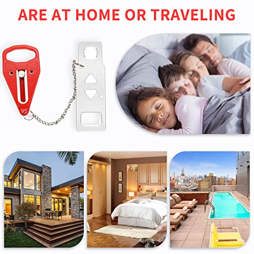 Portable Door Lock 2Pack Extra Lock for Additional Privacy and Safety in Home,Hotel and Apartment,Prevent Unauthorized Entry,Protect Family Security in Traveling,Home,Bedroom,Hotel,Apartment,AirBNB