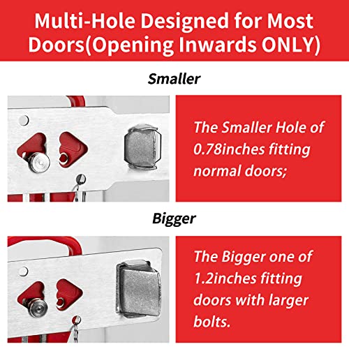 Portable Door Lock 2Pack Extra Lock for Additional Privacy and Safety in Home,Hotel and Apartment,Prevent Unauthorized Entry,Protect Family Security in Traveling,Home,Bedroom,Hotel,Apartment,AirBNB