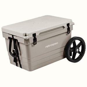 Retrospec Palisade 45 & 65 Qt Cooler Wheel Kit with 12” No-Flat Tires - Durable Straps & Power-Coated Steel Axles - 65qt