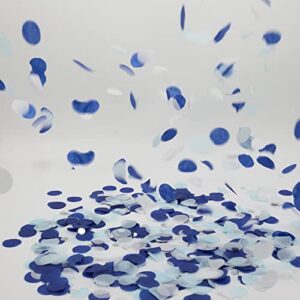 Round Glitter Confetti,Navy Blue White Silver Tissue Table Confetti Dots for Wedding Birthday Party Decorations,1.76 oz