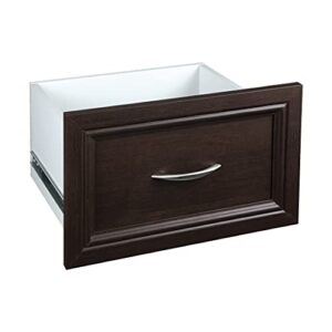 closetmaid suitesymphony 16" w x 10" h drawer midnight brown wood finish