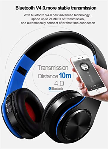 Lmminer Wireless On-Ear Bluetooth 5.0 Headphones, Foldable Sport HiFi Stereo Sound Headset with Microphone Noise Canceling, Hi-Res Audio, 10 Hours Playtime,Green