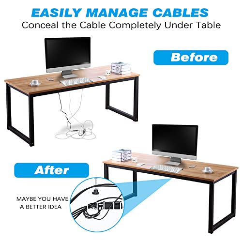 Cable Management Under Desk Tray,Under Desk Cable Organizers for Wire Management.15.75" Under Desk Cord Organizer with Clamp Mount System for Wire Management(White Cable Tray -L15.75"x W6.3"x H7.09")