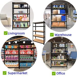 Qimu 5-Tier Garage Shelving Unit, Adjustable Shelves for Free Combination,Metal Storage Rack Heavy Duty Display Stand for Books, Kitchenware, Tools,1929LB Total Capacity,70.8" x 35.4" x 15.7"