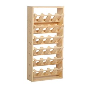 Nisorpa 24 Can Spray Paint or Lube Can Holder Aerosol Can Rack 6-Tier Wooden Spray Paint Can Storage Rack Wall Mount Aerosol Spray Can Organizer for Garage and Craft Workroom- 14.2" L x 5" W x 30" H