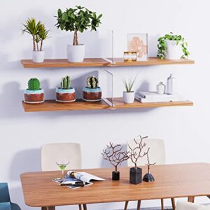 Hmyomina 6pcs Shelf Dividers for Closet Organization, Acrylic Shelf Dividers for Wood Shelf and Cabinets Shelf in Bedroom, Kitchen and Office