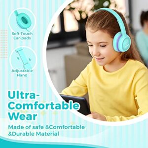 vinamass Kids Headphones, Ear Headphones for Kids, Wired Headphones with Safe Volume Limiter 85dB, Adjustable and Flexible for Kids, Boys, Girls,Suit for School Classroom Students Teens Children