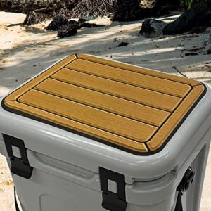 Hjdeck Cooler Pad for YETI Roadie 24 Cooler Seat Cushion Customs Self-Ahesive Cooler Pad Accessory - Dark Brown