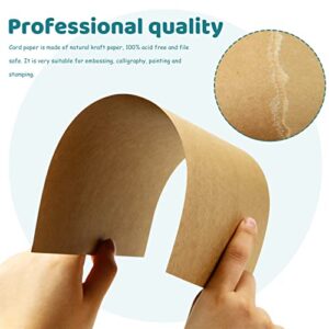 FSWCCK 120 Sheets Brown Kraft Cardstocks, 8.5 x 11 Inch Letter Size Thick Paper Cover Card Stock for Craft Projects, DIY Cards Making