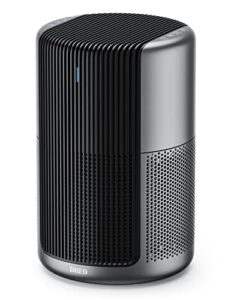 dreo air purifiers macro pro, true hepa filter, up to 1358ft² coverage, 20db low noise, pm2.5 sensor, 6 modes, 360 filtration cleaner remove 99.985% dust smoke pollen, black