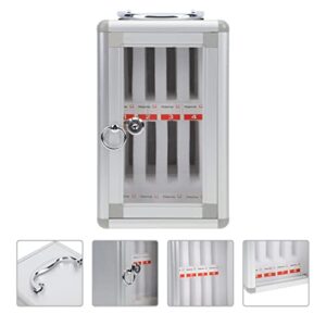 Smartphon Clear Cell Phone Locker Box: Mobile Phone Jail 8- Slots Cell Phones Prison Safe Smartphone Holder case for Classroom Home Table Office Kids Storage Box