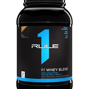 Rule One Proteins Whey Blend - Café Mocha, 24g Fast-Acting Whey Protein Concentrates, Isolates, and Hydrolysates Per Serving, with Naturally Occurring EAAs and BCAAs,  2lbs