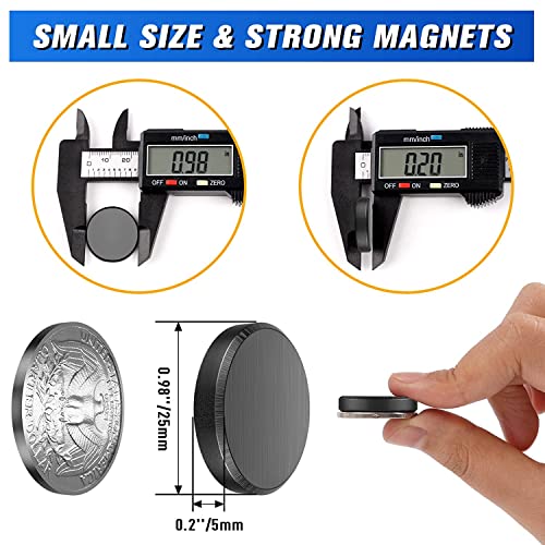 20 Pack 1 Inch (25mm) Magnets for Crafts with Adhesive Backing Ceramic Magnets Round Disc Magnets, Perfect for Refrigerator Button DIY Cup Tiny Magnet Craft Hobbies, Science Projects