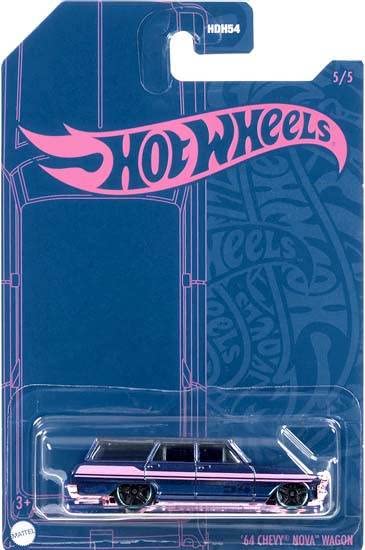 Hot Wheels 2022 Pearl and Chrome 54th Anniversary Complete Set of 5 Diecast Vehicles