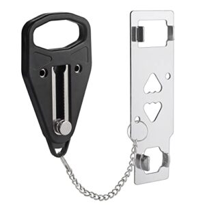 portable door lock for hotel and home security, door lock self-defense door safety device for travel, apartment, living motel, airbnb, school dorm