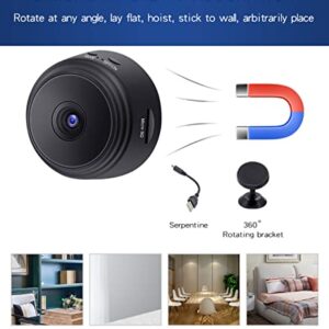 senri Mini Camera Hidden Camera 1080p HD with Video Live Feed WiFi, Portable Night Vision Nanny Cam Home Security Surveillance Baby Monitor, Outdoor Monitor for Pets