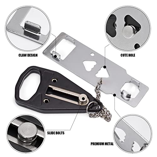 Portable Door Lock for Hotel and Home Security, Door Lock Self-Defense Door Safety Device for Travel, Apartment, Living Motel, AirBNB, School Dorm