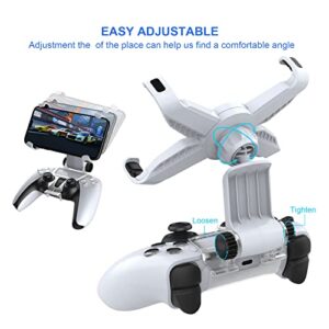 DOBE PS5 Controller Mobile Gaming Clip for Playstation 5 Dualsense Controller Remote Play Mobile Phone Holder Clamp Adjustable Phone Mount Clip