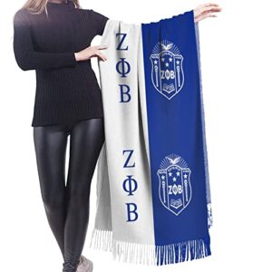 Ze-ta P-hi Be-ta Scarf Sorority Gifts Super Soft Long Large Warm With Tassel Spring Season Sorority Paraphernalia Gifts