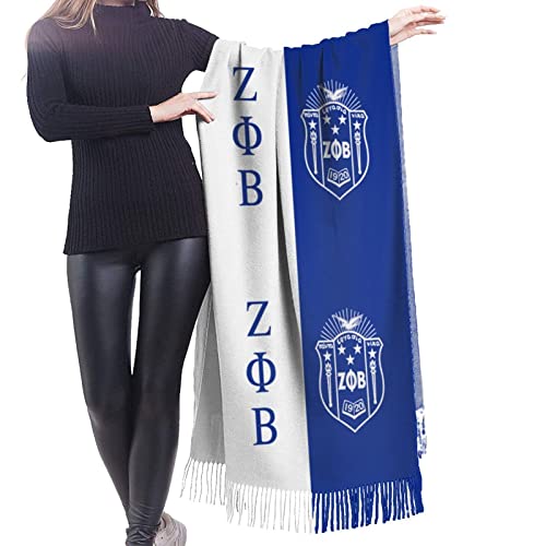 Ze-ta P-hi Be-ta Scarf Sorority Gifts Super Soft Long Large Warm With Tassel Spring Season Sorority Paraphernalia Gifts