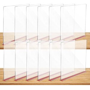 12 pcs clear acrylic shelf dividers for closet, clothes, handbags, purses, books, sweaters, multifunctional shelf closet separator for storage and organize in bedroom kitchen office, 11.8 x 11 inch