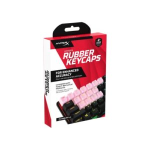 hyperx rubber keycaps – gaming accessory kit, 19 keys, english (us) layout, pink