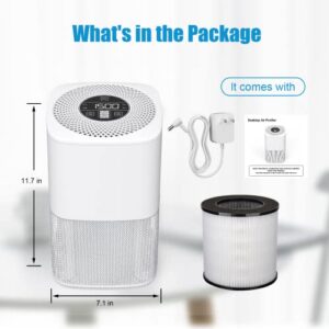 Cwxwei Air Purifiers for Bedroom Home,Max Up to 825 sq ft,True H13 HEPA Filter,For Pet Dander,Smoke,Odor,Dust,Allergens,Mold,Wildfire Particles.24dB Quiet Air Purifier,Desktop Air Cleaners,SY910