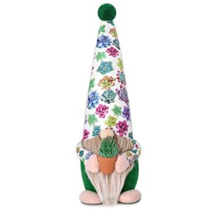 succulent gnomes cactus plants gnomes decor swedish tomte doll summer stuffed gnomes plush home plants tiered tray decoration cacti nordic dwarf gnomes winter gift for her coworker plant lady decor
