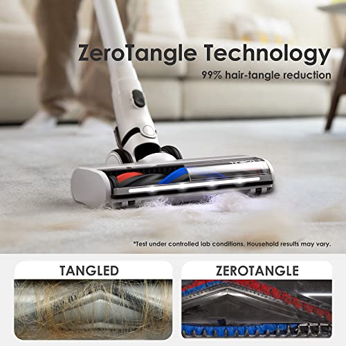 Tineco Pure ONE S15 Essentials Smart Cordless Vacuum Cleaner, Stick Vacuum with ZeroTangle Brush & Fade-Free Suction, Deep Clean for Hard Floor & Carpets, Pet Hair Cleaning with Led Headlights