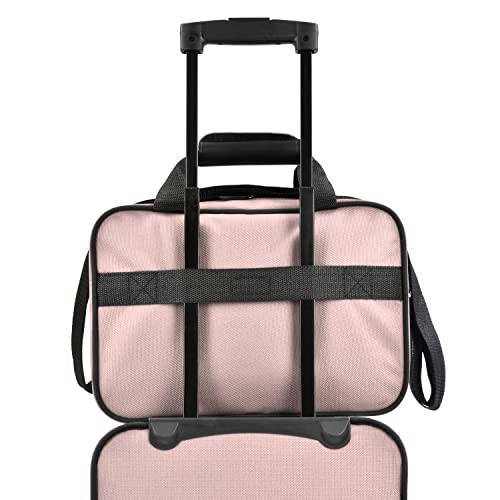 U.S. Traveler Rio Rugged Fabric Expandable Carry-On Luggage Set, Pink, One Size