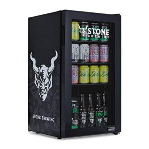 newair beverage refrigerator cooler with 126 can capacity - mini bar beer fridge with right hinge glass door - cools to 37f - stone brewing