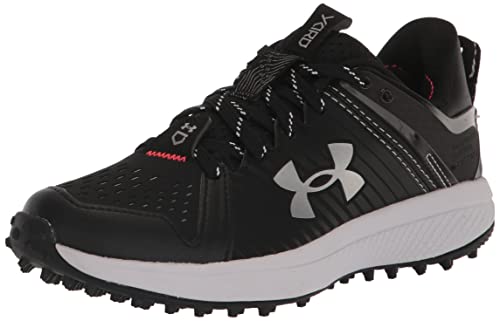 Under Armour Boy's Yard Turf Jr. Baseball Shoe, (001) Black/Black/White, 1 Little Kid