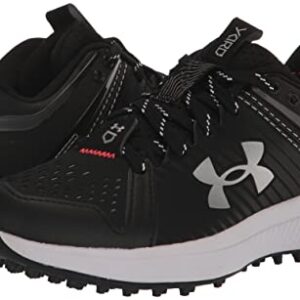 Under Armour Boy's Yard Turf Jr. Baseball Shoe, (001) Black/Black/White, 1 Little Kid