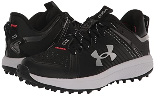 Under Armour Boy's Yard Turf Jr. Baseball Shoe, (001) Black/Black/White, 1 Little Kid