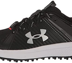 Under Armour Boy's Yard Turf Jr. Baseball Shoe, (001) Black/Black/White, 1 Little Kid