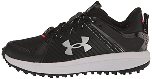 Under Armour Boy's Yard Turf Jr. Baseball Shoe, (001) Black/Black/White, 1 Little Kid