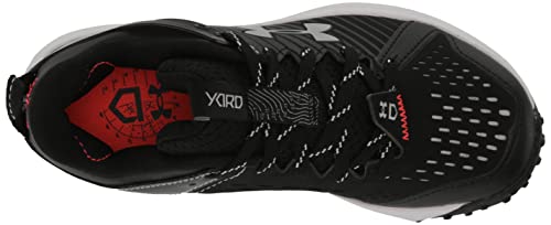 Under Armour Boy's Yard Turf Jr. Baseball Shoe, (001) Black/Black/White, 1 Little Kid