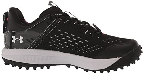 Under Armour Boy's Yard Turf Jr. Baseball Shoe, (001) Black/Black/White, 1 Little Kid