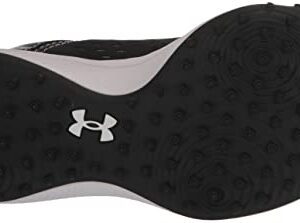 Under Armour Boy's Yard Turf Jr. Baseball Shoe, (001) Black/Black/White, 1 Little Kid