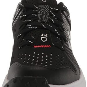 Under Armour Boy's Yard Turf Jr. Baseball Shoe, (001) Black/Black/White, 1 Little Kid