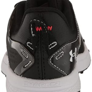 Under Armour Boy's Yard Turf Jr. Baseball Shoe, (001) Black/Black/White, 1 Little Kid