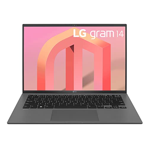 LG gram (2022) 14Z90Q Ultra Lightweight Laptop, 14" (1920 x 1200) IPS Display, Intel Evo 12th Gen i7 1260P Processor, 16GB LPDDR5, 512GB NVMe SSD, FHD Webcam, WiFi 6E, Thunderbolt 4, Windows 11, Gray