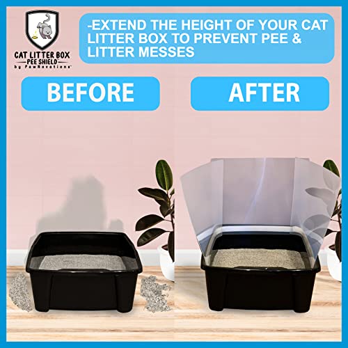 Cat Litter Box Pee Shields (3 Pack) - Litter Box Not Included