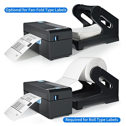 Jadens Label Holder for Rolls and Fan-fold Labels, Label Holder for Thermal Printer & Label Printer Shipping Supplies, Black (Label is Not Included)