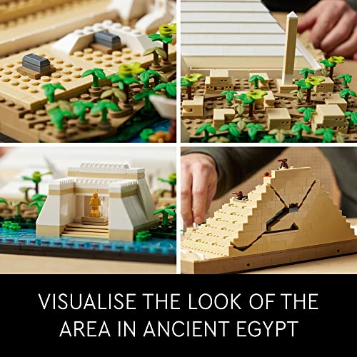 LEGO Architecture Great Pyramid of Giza Set 21058, Home Décor Model Building Kit, Creative DIY Activity, Famous Landmarks Collection