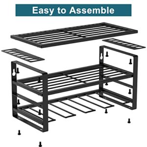 Favbal Power Tool Organizer Storage Rack Heavy Duty Wall Mounted Floating Shelf Charging Station for Garage Workshop Holder for Handheld & Cordless Drill Tools Perfect Gifts for Men Father's Day