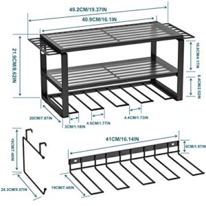 Favbal Power Tool Organizer Storage Rack Heavy Duty Wall Mounted Floating Shelf Charging Station for Garage Workshop Holder for Handheld & Cordless Drill Tools Perfect Gifts for Men Father's Day