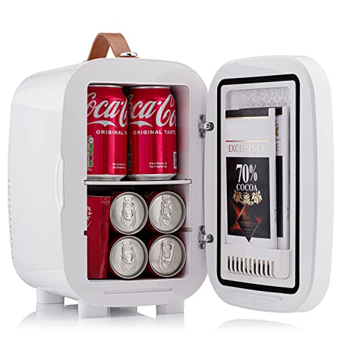 Subcold Pro6 Luxury Mini Fridge Cooler 6 Litre / 8 Cans AC & Exclusive USB Power Option Small Portable Fridge For The Office, Bedroom, Car, Skincare & Cosmetics Grey